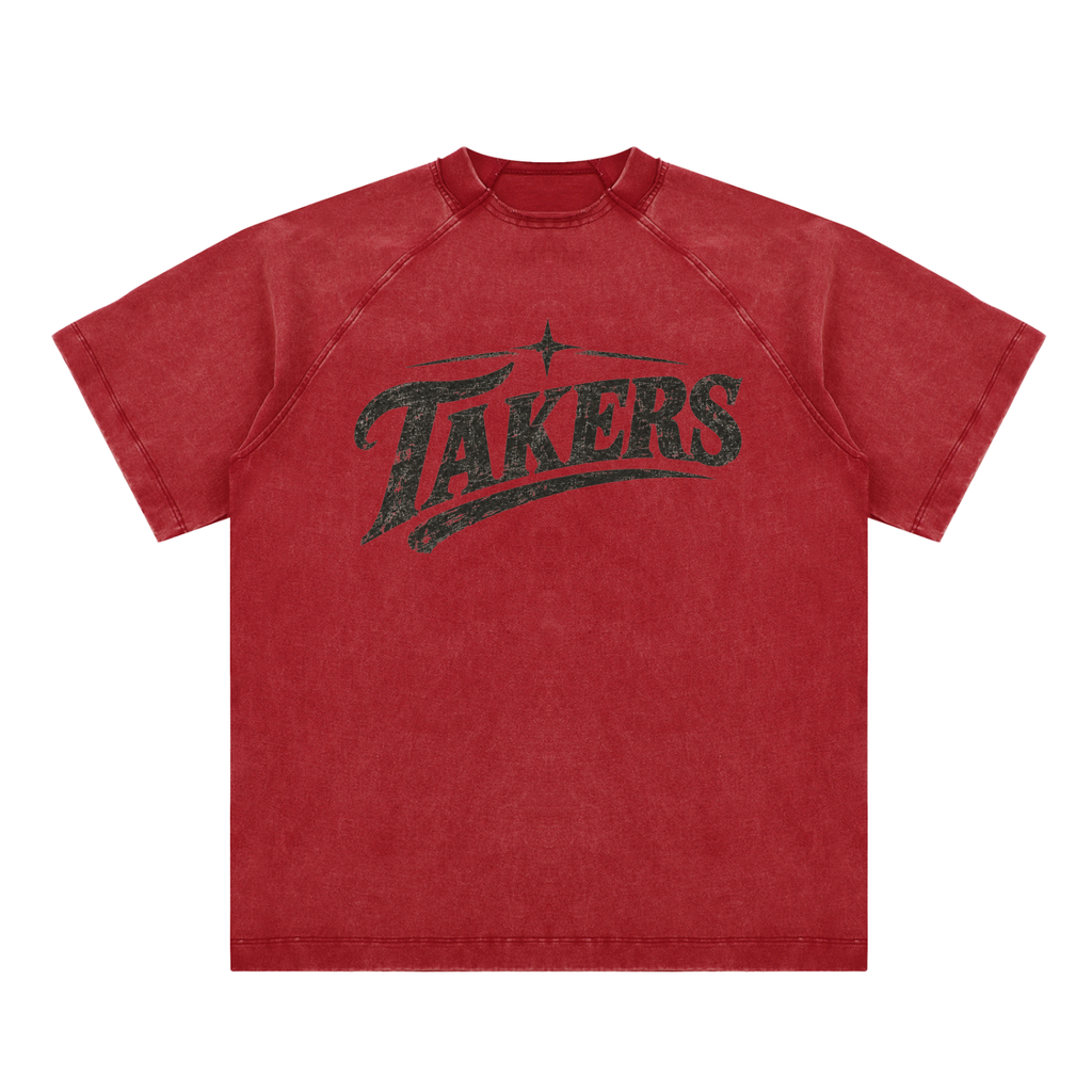 Vintage Washed Raglan Cotton T-Shirt