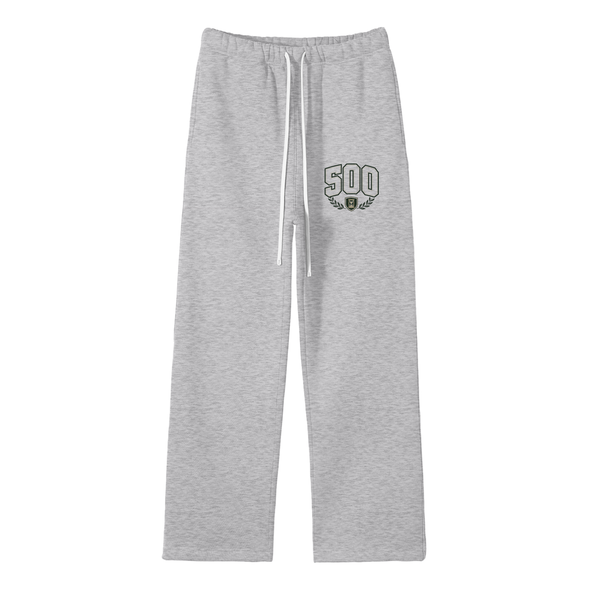Unisex Solid Color Fleece Straight Leg Pants