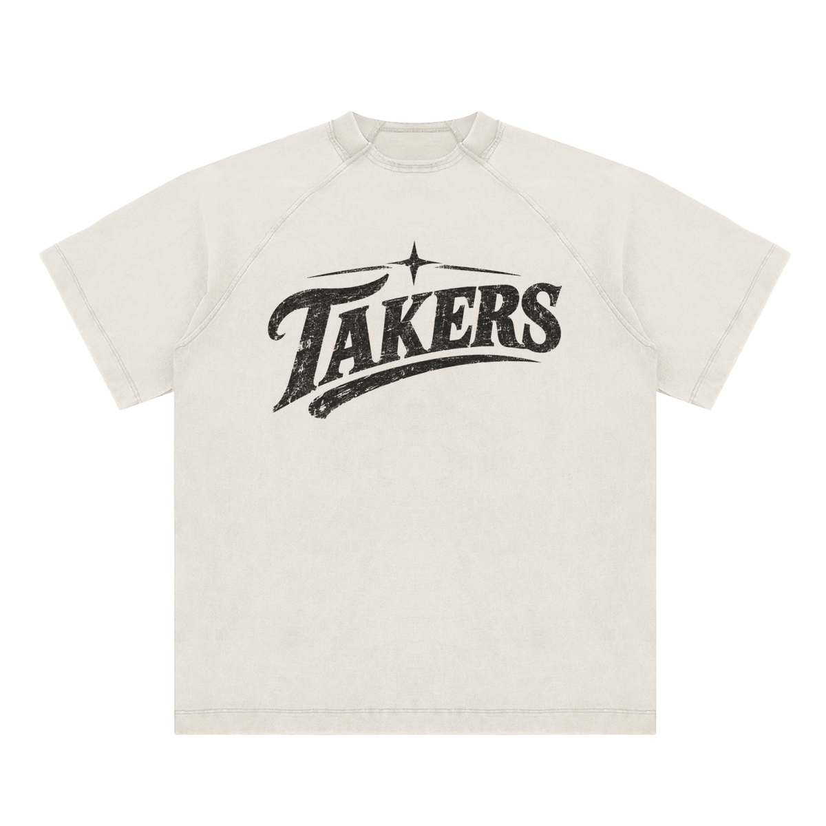 Vintage Washed Raglan Cotton T-Shirt