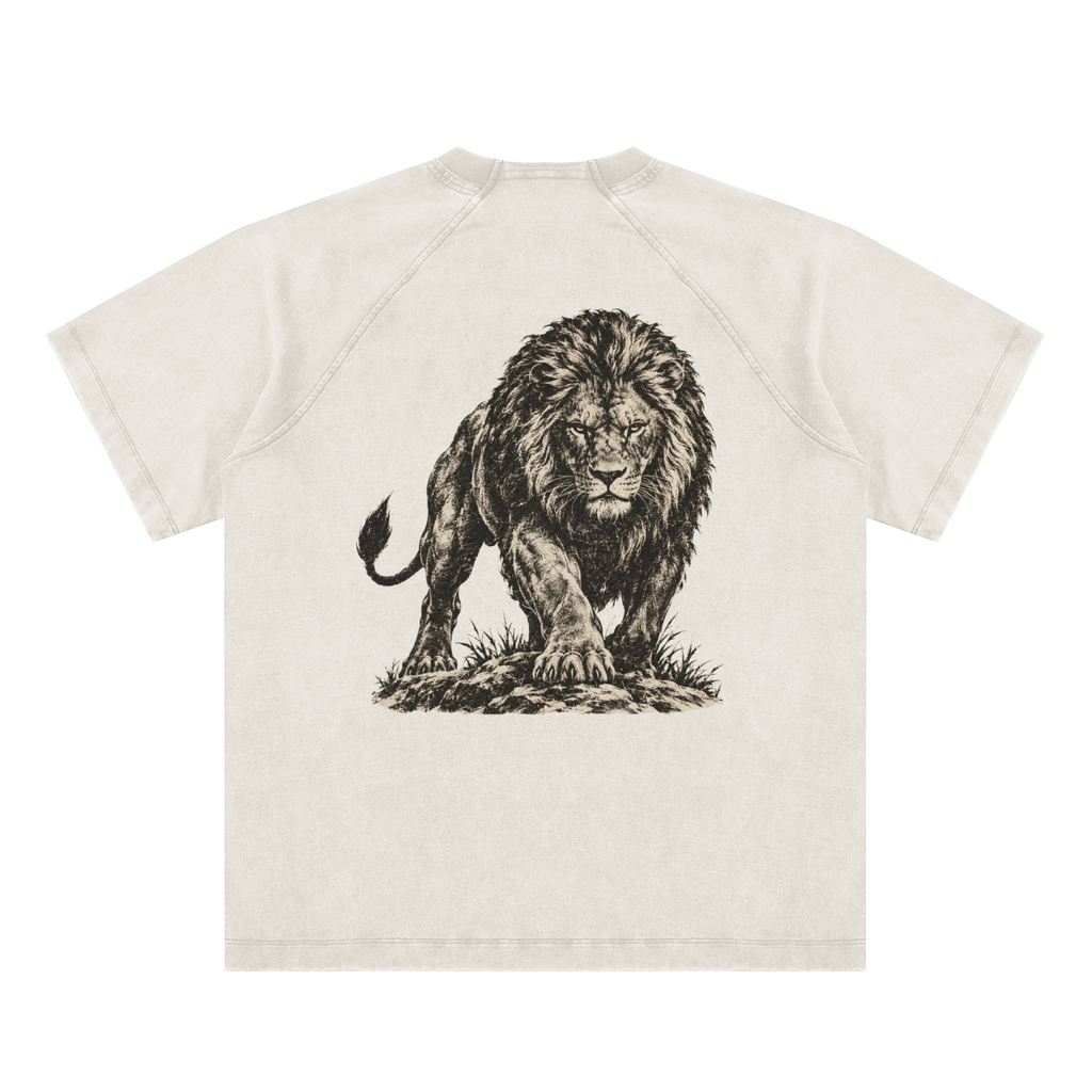 Vintage Washed Raglan Cotton T-Shirt