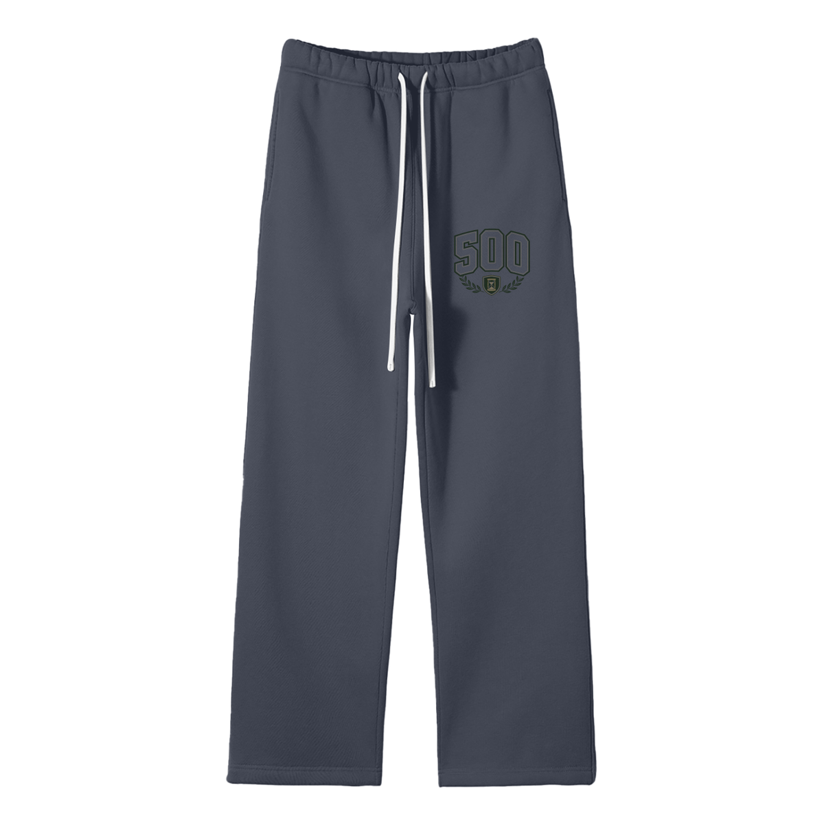Unisex Solid Color Fleece Straight Leg Pants