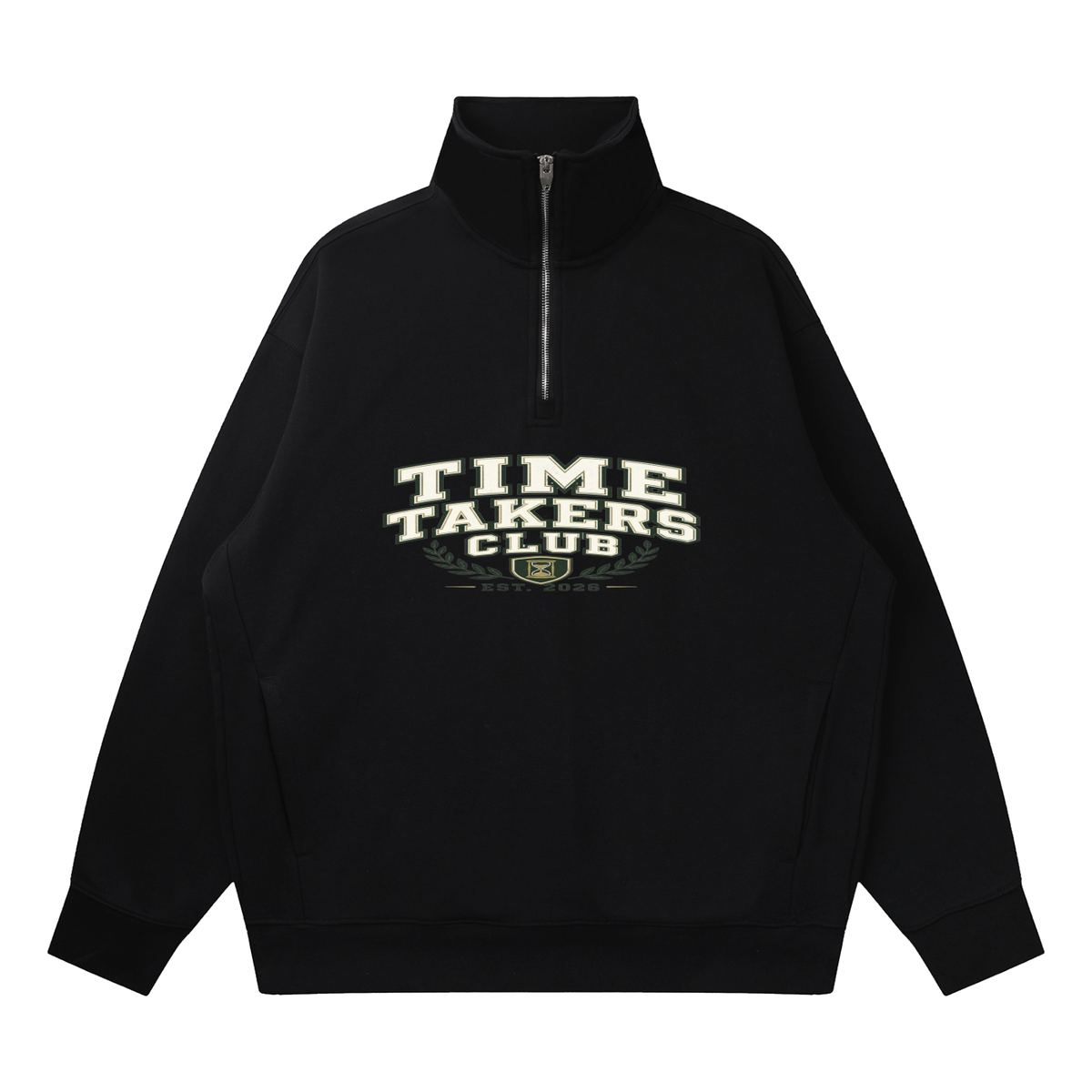 Quarter-Zip Drop Shoulder Sweatshirt