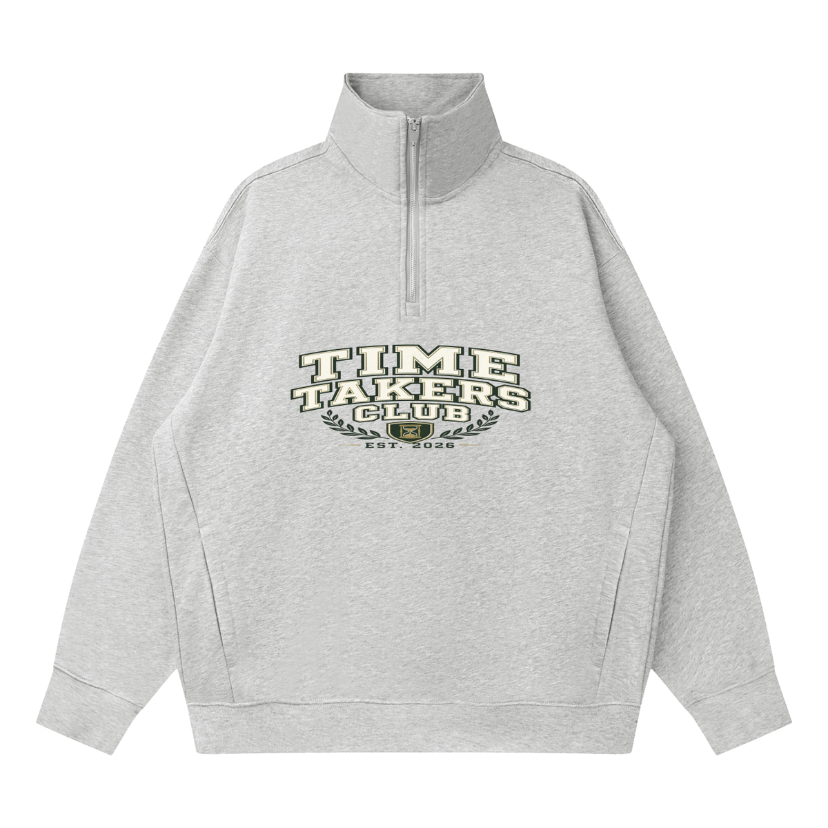Quarter-Zip Drop Shoulder Sweatshirt